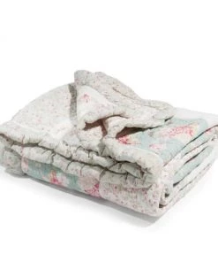 Maisons Du Monde Couvre-lits Boutis à Fleurs En Coton Vert Et Rose 240 X 260 Cm -Couvre-lits Soldes 2022 boutis a fleurs en coton vert et rose 240 x 260 cm 1000 10 3 131777 1