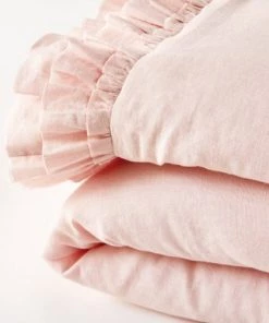 Maisons Du Monde Couvre-lits Boutis En Coton Et Lin Rose 100x200 -Couvre-lits Soldes 2022 boutis en coton et lin rose 100x200 1000 0 22 178126 4