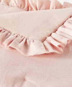 Maisons Du Monde Couvre-lits Boutis En Coton Et Lin Rose 100x200 -Couvre-lits Soldes 2022 boutis en coton et lin rose 100x200 1000 0 22 178126 5