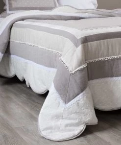 Maisons Du Monde Couvre-lits Boutis En Coton Motifs à Rayures 240x260