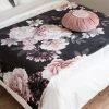 Maisons Du Monde Couvre-lits Boutis En Coton Rose Et Noir Motif Floral 100x200 -Couvre-lits Soldes 2022 boutis en coton rose et noir motif floral 100x200 1000 15 32 188919 4
