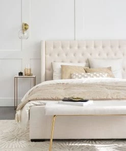 Maisons Du Monde Couvre-lits Boutis En Lin Et Coton Beiges Imprimé Feuillage Doré 100x200 -Couvre-lits Soldes 2022 boutis en lin et coton beiges imprime feuillage dore 100x200 1000 3 28 223519 1