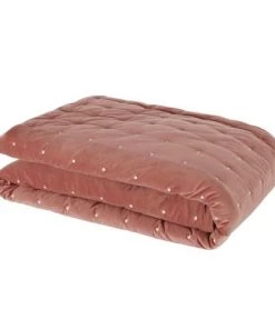 Couvre-lits Soldes 2022 -Couvre-lits Soldes 2022 boutis reversible en velours coton vieux rose 240x260 1000 15 35 210611 1