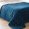 Maisons Du Monde Couvre-lits Boutis Réversible En Velours De Coton Bleu Indigo Et écru 240x260 -Couvre-lits Soldes 2022 boutis reversible en velours de coton bleu indigo et ecru 240x260 1000 10 24 222982 2