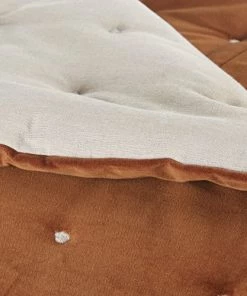 Maisons Du Monde Couvre-lits Boutis Réversible En Velours De Coton Caramel Et écru 240x260 -Couvre-lits Soldes 2022 boutis reversible en velours de coton caramel et ecru 240x260 1000 9 23 222981 3