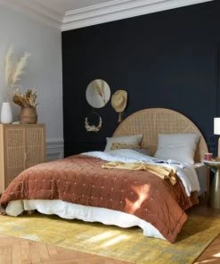 Maisons Du Monde Couvre-lits Boutis Réversible En Velours De Coton Caramel Et écru 240x260 -Couvre-lits Soldes 2022 boutis reversible en velours de coton caramel et ecru 240x260 1000 9 23 222981 4