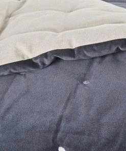 Maisons Du Monde Couvre-lits Boutis Réversible En Velours De Coton Gris Et écru 240x260 -Couvre-lits Soldes 2022 boutis reversible en velours de coton gris et ecru 240x260 1000 8 22 222980 3