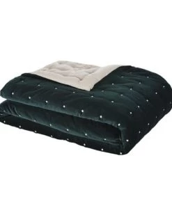 Maisons Du Monde Couvre-lits Boutis Réversible En Velours De Coton Vert émeraude 240x260 -Couvre-lits Soldes 2022 boutis reversible en velours de coton vert emeraude 240x260 1000 16 36 210612 2