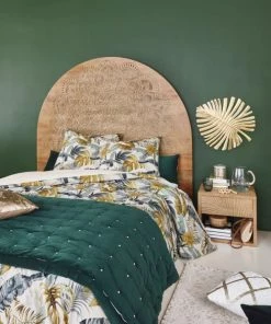 Maisons Du Monde Couvre-lits Boutis Réversible En Velours De Coton Vert émeraude 240x260 -Couvre-lits Soldes 2022 boutis reversible en velours de coton vert emeraude 240x260 1000 16 36 210612 7
