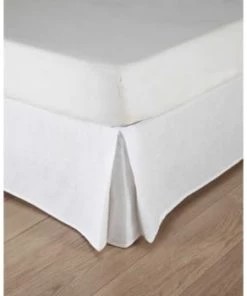 Maisons Du Monde Cache-sommiers Cache-sommier 140x190 En Lin Lavé Beige -Couvre-lits Soldes 2022 cache sommier 140x190 en coton et lin lave blancs morphee 1000 12 1 150020 0