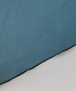 Madura Cache-sommiers Cache Sommier 160x200 Cm Pétrole Et Bourdon Noir En Lin -Couvre-lits Soldes 2022 cache sommier 160x200 cm petrole et bourdon noir en lin 7