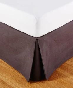 Maisons Du Monde Cache-sommiers Cache-sommier 160x200 En Coton Gris Anthracite