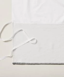 Madura Cache-sommiers Cache Sommier 90x200 Cm Blanc Minéral Et Feston Noir En Lin -Couvre-lits Soldes 2022 cache sommier 90x200 cm blanc mineral et feston noir en lin 2