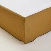 Madura Cache-sommiers Cache Sommier 90x200 Cm Bronze Et Bourdon Noir En Lin -Couvre-lits Soldes 2022 cache sommier 90x200 cm bronze et bourdon noir en lin