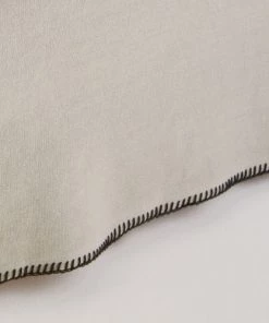 Madura Cache-sommiers Cache Sommier 90x200 Cm Ficelle Et Feston Noir En Lin -Couvre-lits Soldes 2022 cache sommier 90x200 cm ficelle et feston noir en lin 3