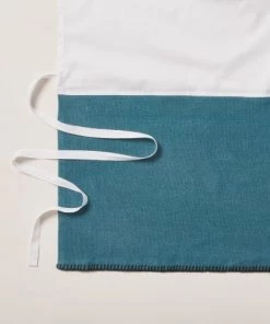 Madura Cache-sommiers Cache Sommier 90x200 Cm Indigo Et Feston Noir En Lin -Couvre-lits Soldes 2022 cache sommier 90x200 cm indigo et feston noir en lin 2