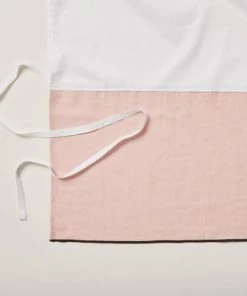 Madura Cache-sommiers Cache Sommier 90x200 Cm Rose Poudré Et Bourdon Noir En Lin -Couvre-lits Soldes 2022 cache sommier 90x200 cm rose poudre et bourdon noir en lin 3