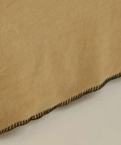 Madura Cache-sommiers Cache Sommier 90x200 Cm Seigle Et Feston Noir En Lin -Couvre-lits Soldes 2022 cache sommier 90x200 cm seigle et feston noir en lin 3