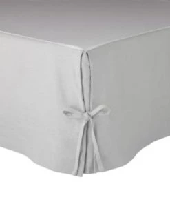 Olivier Desforges Cache-sommiers Cache Sommier Lin Argent 140 X 190 Cm -Couvre-lits Soldes 2022 cache sommier lin argent 140 x 190 cm 7