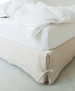 Couvre-lits Soldes 2022 -Couvre-lits Soldes 2022 cache sommier lin naturel 80 x 200 cm 3