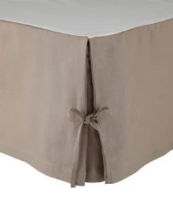 Olivier Desforges Cache-sommiers Cache Sommier Lin Naturel 140 X 190 Cm -Couvre-lits Soldes 2022 cache sommier lin taupe 140 x 190 cm