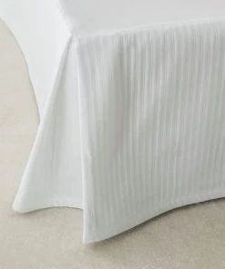 MPC Maison Cache-sommiers Cache Sommier Luxe En Coton Blanc 180x200 Cm