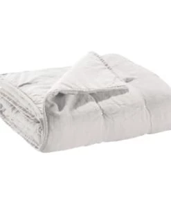 Vivaraise Couvre-lits Chemin De Lit En Lin Blanc 90 X 240 -Couvre-lits Soldes 2022 chemin de lit stonewashed zeff en lin craie 90 x 240 1