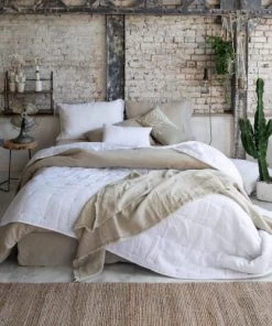 Vivaraise Couvre-lits Chemin De Lit Stonewashed Zeff En Lin Craie 90 X 240 -Couvre-lits Soldes 2022 chemin de lit stonewashed zeff en lin craie 90 x 240 3