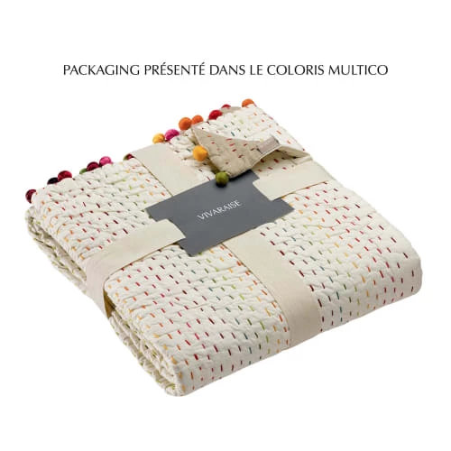 Vivaraise Couvre-lits Courtepointe En Coton Multico 180 X 180 6 Vivaraise Couvre-lits Courtepointe En Coton Multico 180 X 180 – Image 4