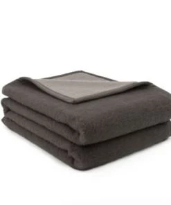 Brun De Vian-Tiran Couvertures Couverture Chaude En Laine Tempéré Bleu 220x240 Cm -Couvre-lits Soldes 2022 couverture chaude en laine tempere gris anthracite 220x240 cm 5