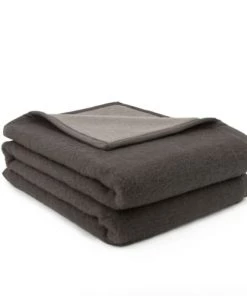 Brun De Vian-Tiran Couvertures Couverture Chaude En Laine Tempéré Gris Anthracite 240x260 Cm