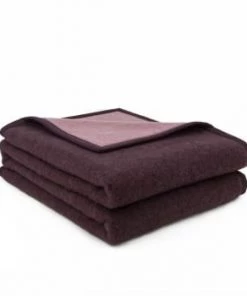 Brun De Vian-Tiran Couvertures Couverture Chaude En Laine Tempéré Rose 240x260 Cm -Couvre-lits Soldes 2022 couverture chaude en laine tempere violet fonce 240x260 cm 6