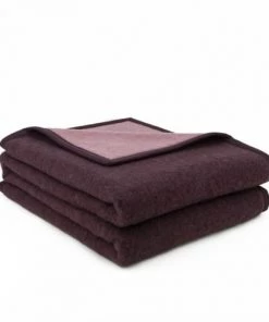 Brun De Vian-Tiran Couvertures Couverture Chaude En Laine Tempéré Violet Foncé 240x260 Cm