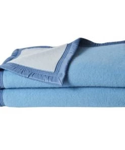 Toison D'Or Couvertures Couverture Double Face En 100% Laine Azur 240 X 220 -Couvre-lits Soldes 2022 couverture double face en 100 laine azur 240 x 220 2