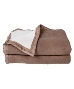 Toison D'Or Couvertures Couverture Double Face En 100% Laine Chamois 240 X 220