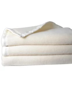 Toison D'Or Couvertures Couverture Double Face En 100% Laine Naturel 240x220