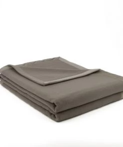 Brun De Vian-Tiran Couvertures Couverture Douce Tempérée En Laine Tempéré Gris Clair 240x260 Cm