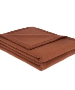 Brun De Vian-Tiran Couvertures Couverture Douce Tempérée En Laine Tempéré Marron 220x240 Cm