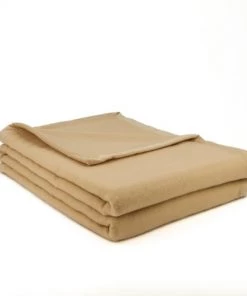 Brun De Vian-Tiran Couvertures Couverture Douce Tempérée En Laine Tempéré Marron Clair 180x240 Cm