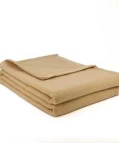 Brun De Vian-Tiran Couvertures Couverture Douce Tempérée En Laine Tempéré Marron Clair 260x280 Cm -Couvre-lits Soldes 2022 couverture douce temperee en laine tempere marron clair 260x280 cm 2