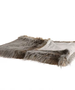 Beliani Couvertures Couverture En Acrylique Marron 220x180cm