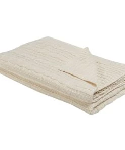 Beliani Couvertures Couverture En Coton Beige 180x110cm