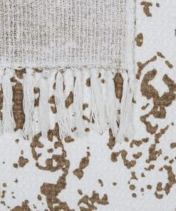 Beliani Couvertures Couverture En Coton Beige 180x130cm -Couvre-lits Soldes 2022 couverture en coton beige 180x130cm 3