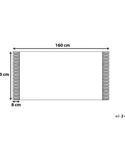 Beliani Couvertures Couverture En Coton Bleu 160x130cm -Couvre-lits Soldes 2022 couverture en coton bleu 160x130cm