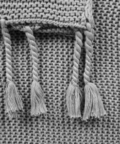 Beliani Couvertures Couverture En Coton Gris 150x125cm -Couvre-lits Soldes 2022 couverture en coton gris 150x125cm 3