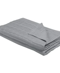 Beliani Couvertures Couverture En Coton Gris 180x110cm