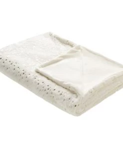 Beliani Couvertures Couverture En Polyester Beige 180x130cm