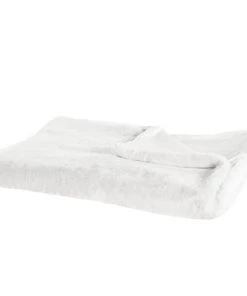 Beliani Couvertures Couverture En Polyester Blanc 220x200cm
