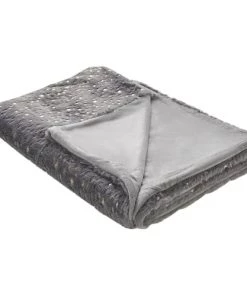 Beliani Couvertures Couverture En Polyester Gris 180x130cm
