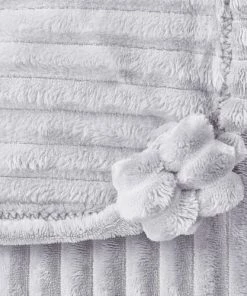 Beliani Couvertures Couverture En Polyester Gris 200x150cm -Couvre-lits Soldes 2022 couverture en polyester gris 200x150cm 3